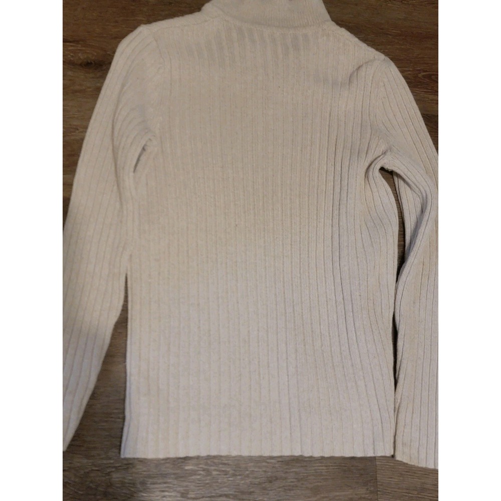 Lauren Ralph Lauren Sweater Womans Small Fisherman Silk Linen Cotton Leather Tie - Picture 9 of 11